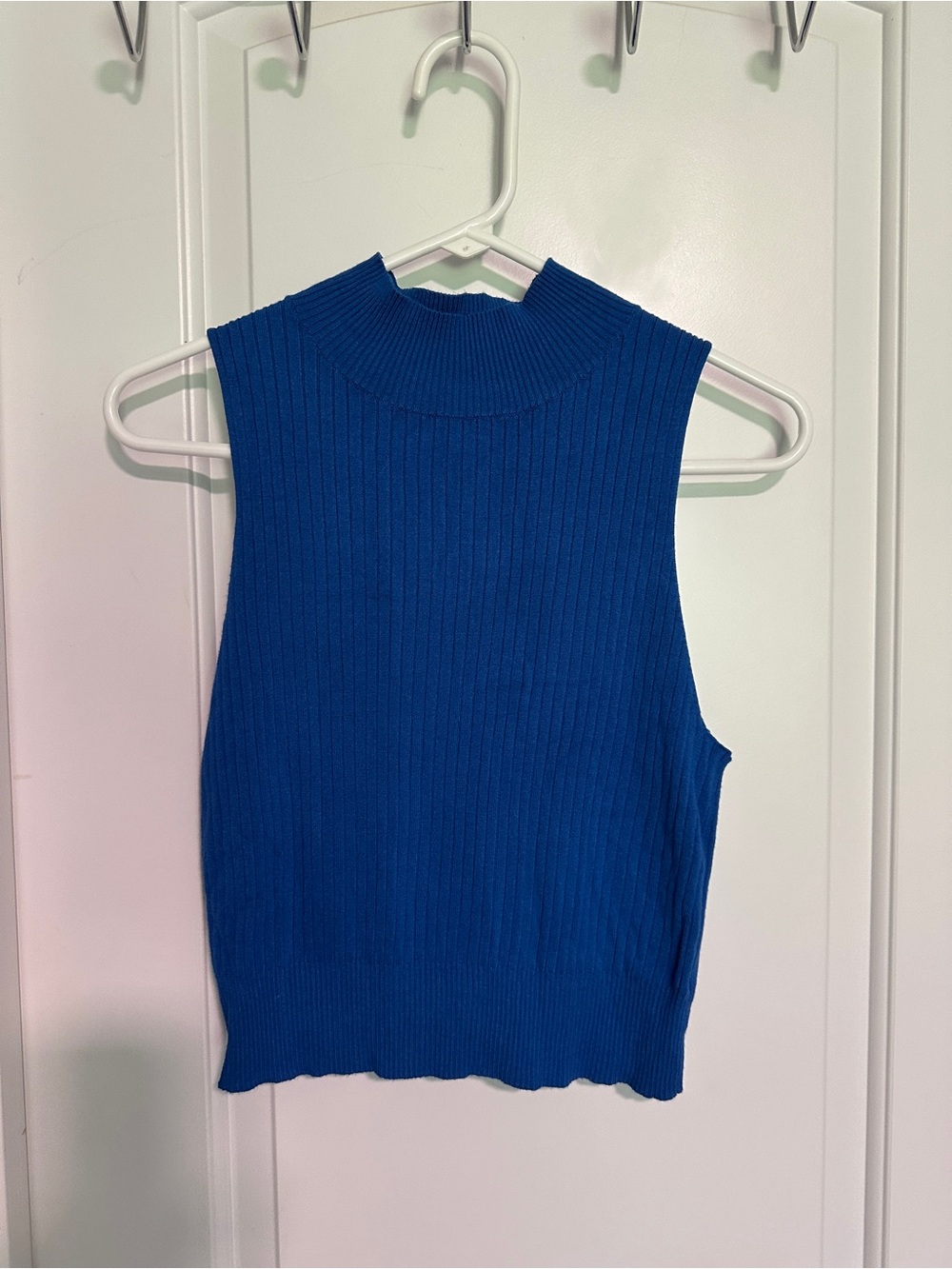 wild fable Ribbed Mock Neck Tank Top - Royal Blue